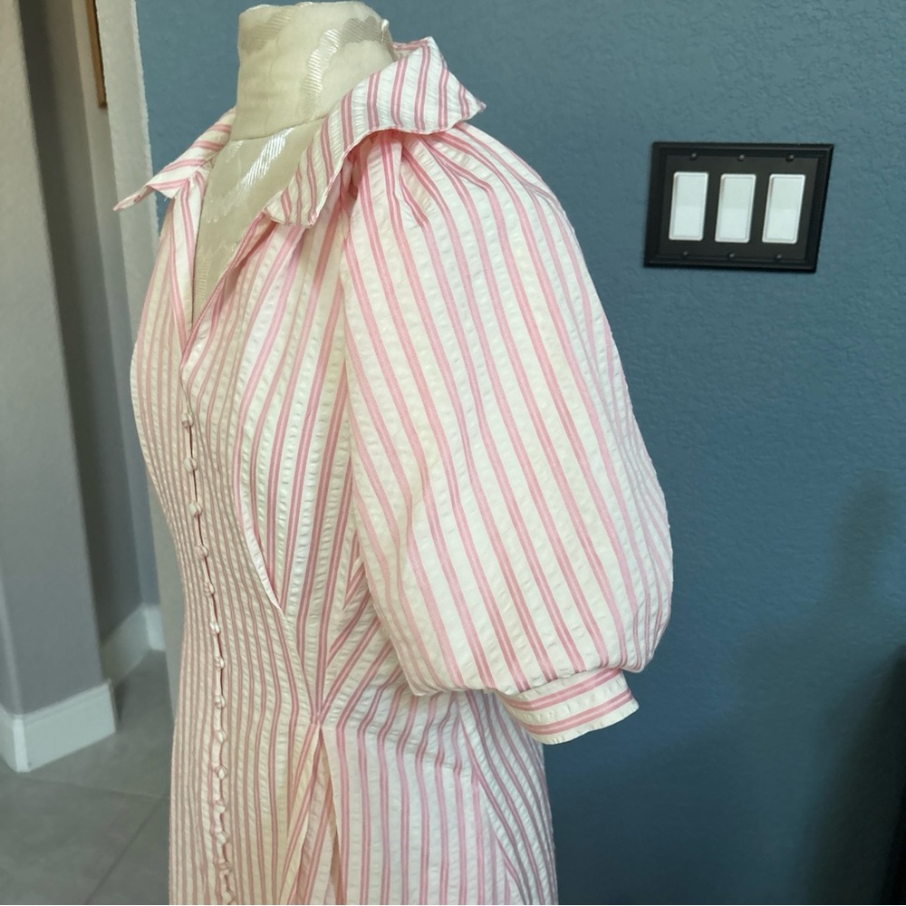 English Factory Pink and White Striped Maxi Dress - Picture 2 of 7